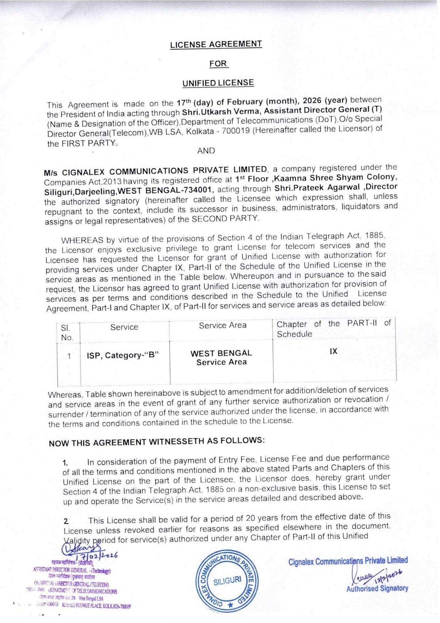 Category B ISP License